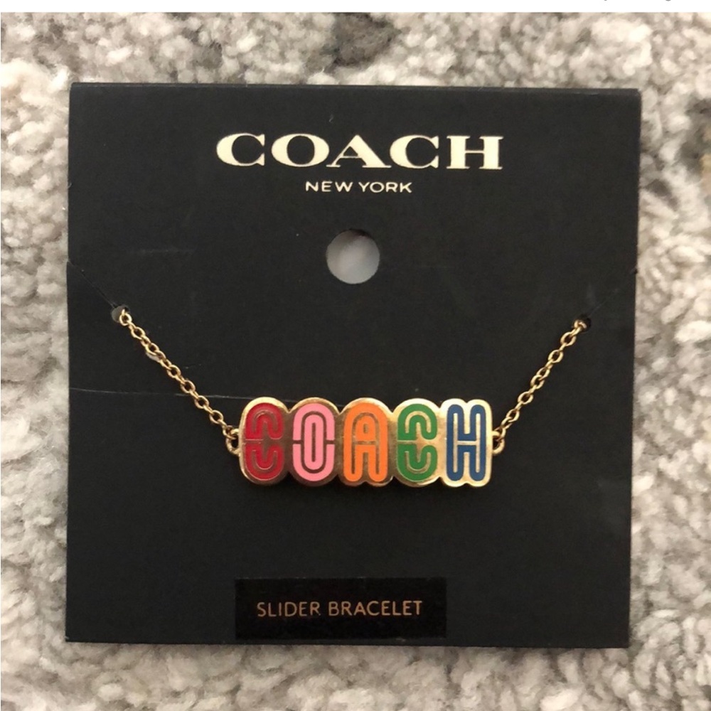 COACH Rainbow Slider Bracelet, like new